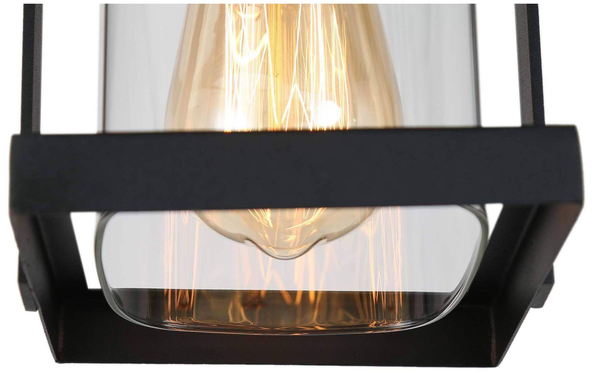 Image 4 1-Light 5.1"W Rectangle Black Pendant Lights more views