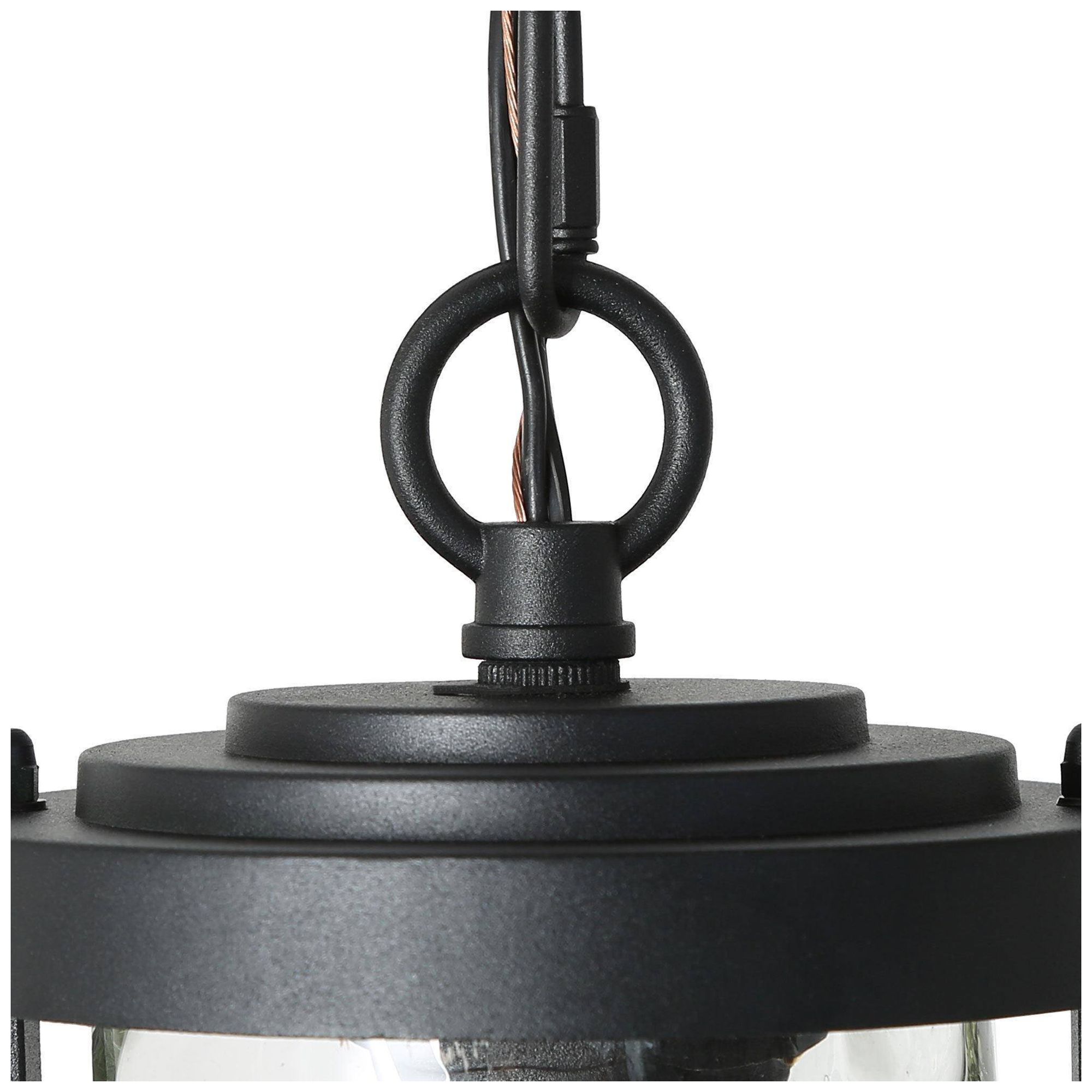 Image 2 1-Light 5.5"W Cylinder Brushed Black Pendant Lights more views