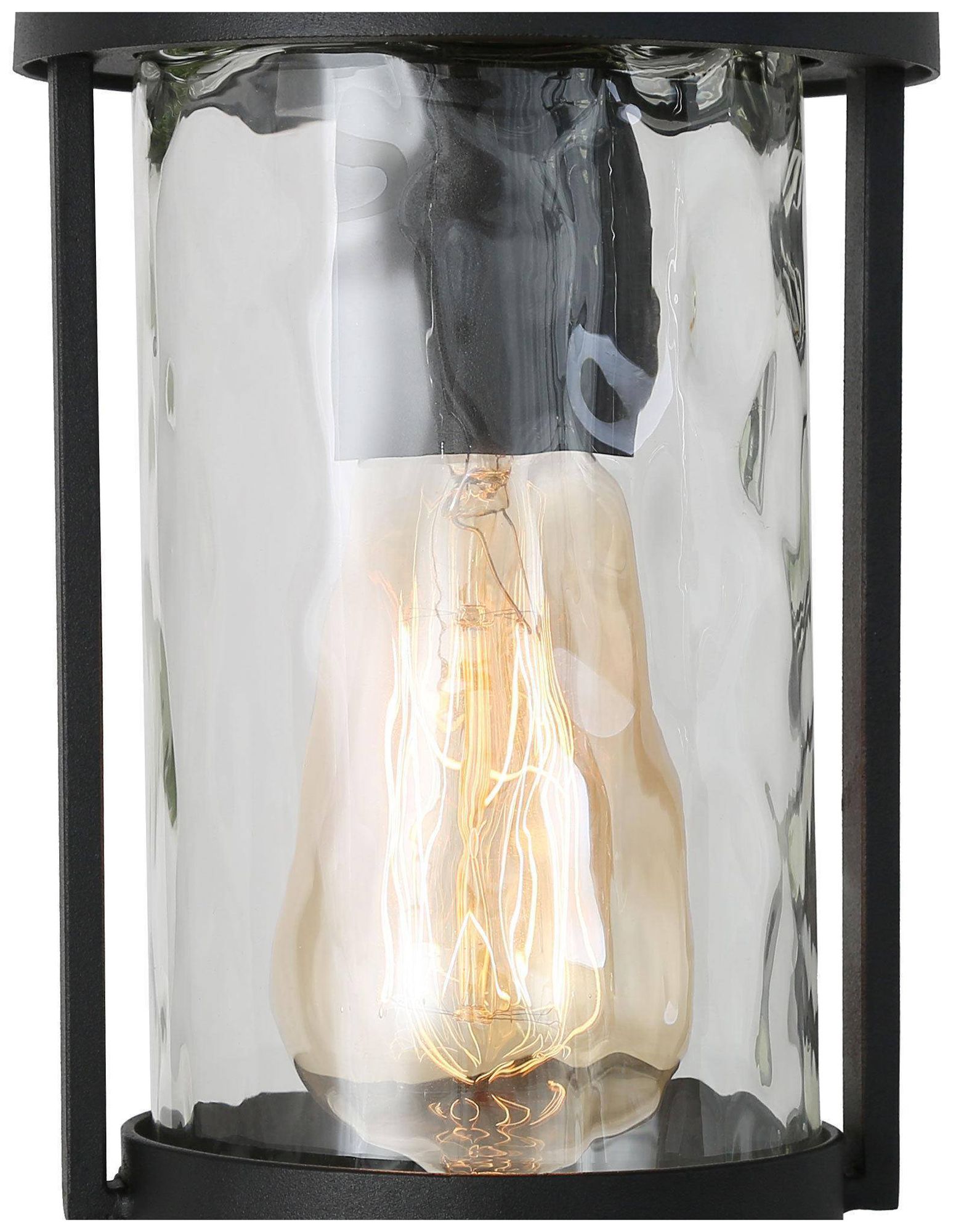 Image 3 1-Light 5.5"W Cylinder Brushed Black Pendant Lights more views