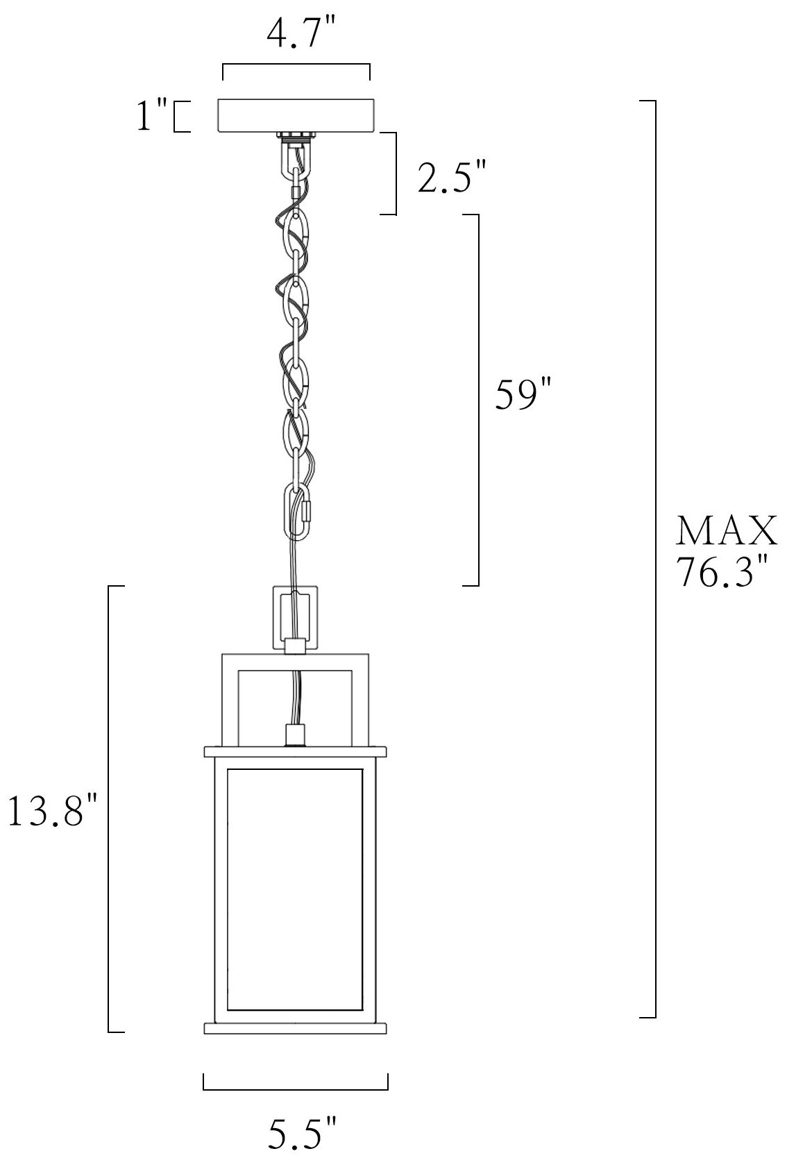 Image 5 1-Light 5.5"W Rectangle Metallic Gold Pendant Lights more views