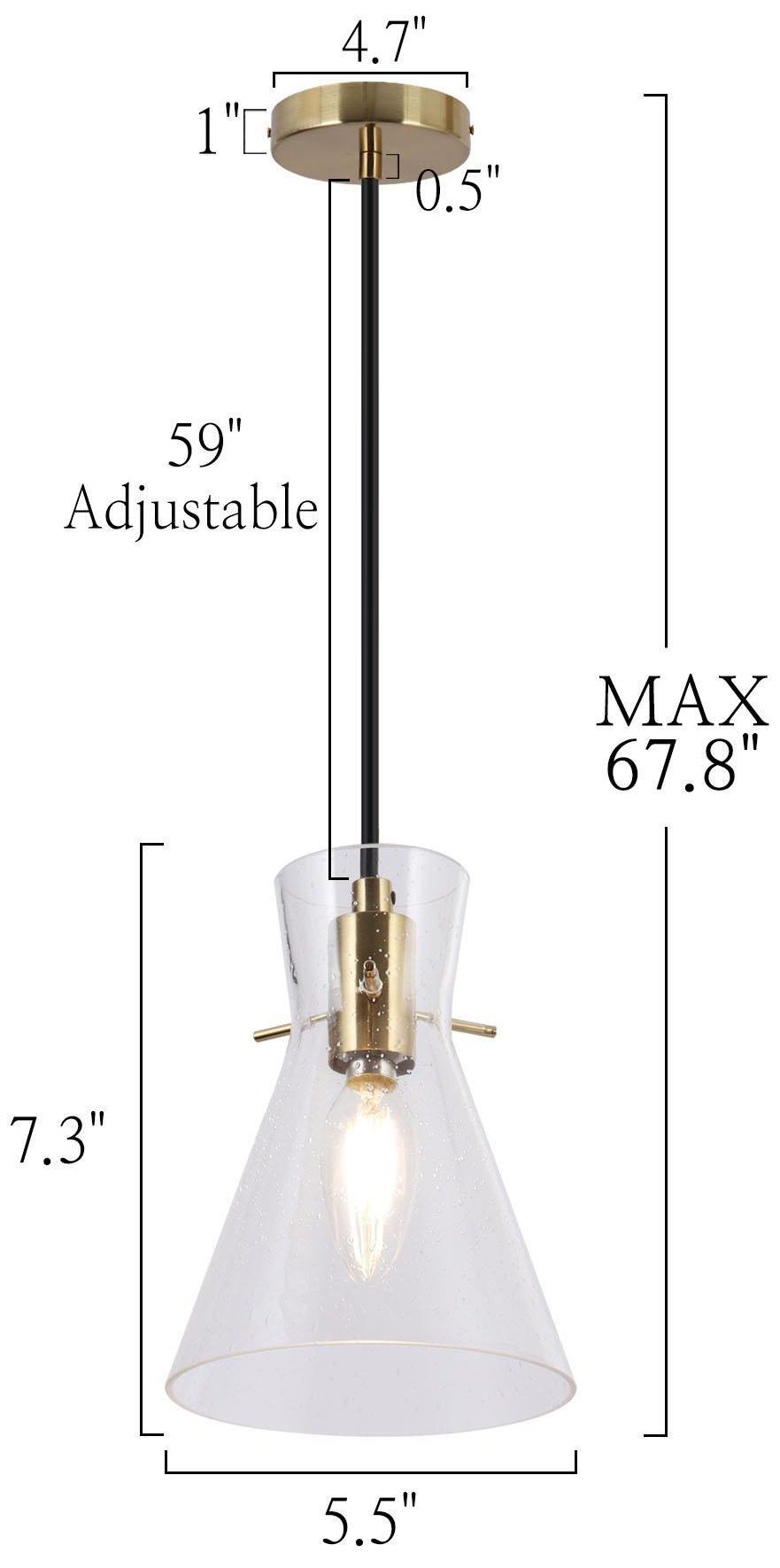 Image 5 1-Light 5.5"W Tapered Electroplated Natural Copper Pendant Lights more views