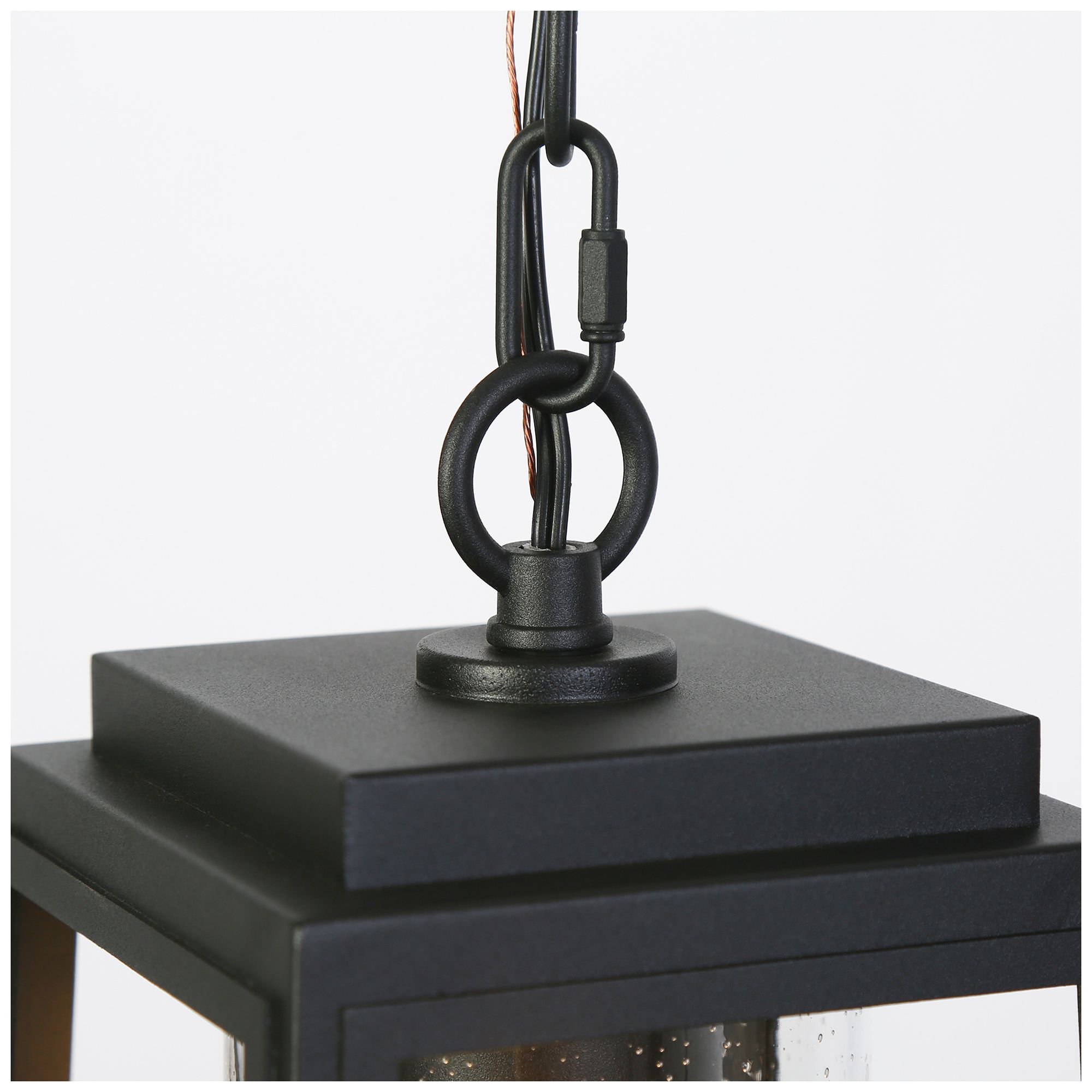 Image 2 1-Light 5.9"W Rectangle Black Pendant Lights more views