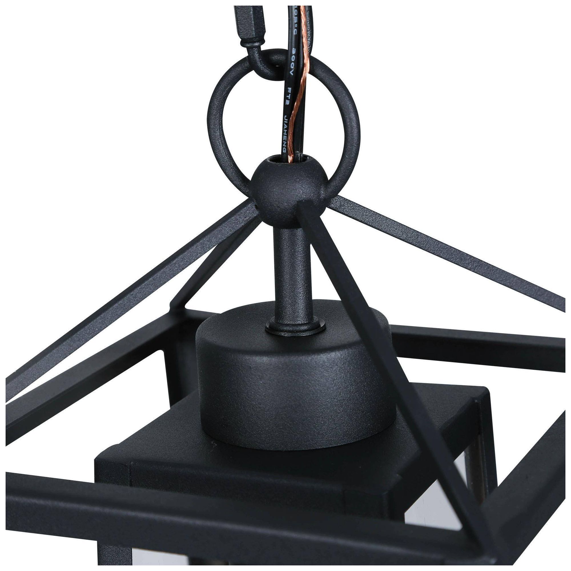 Image 2 1-Light 6.1"W Geometric Black Pendant Lights more views