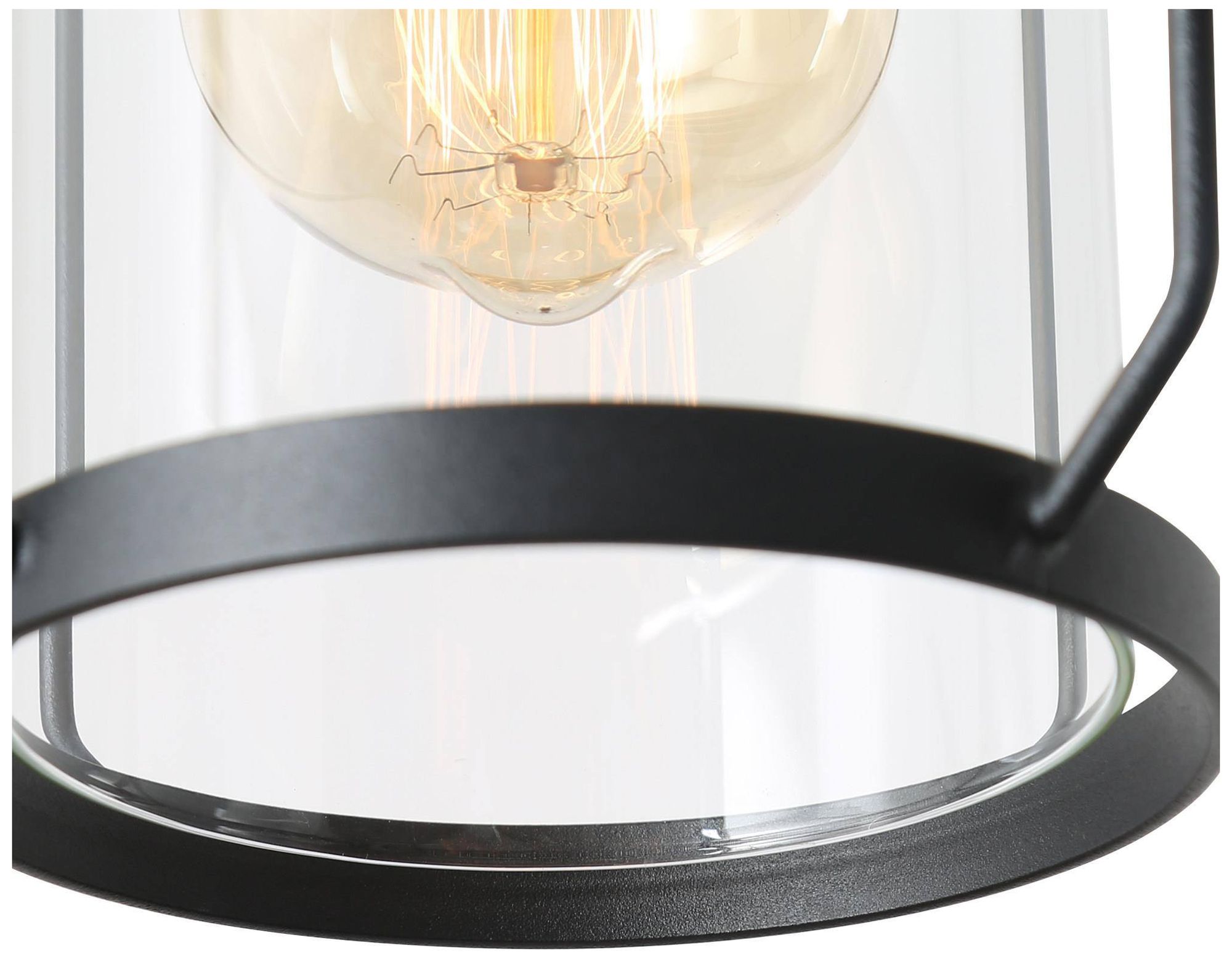 Image 4 1-Light 6.3"W Cylinder Brushed Black Pendant Lights more views