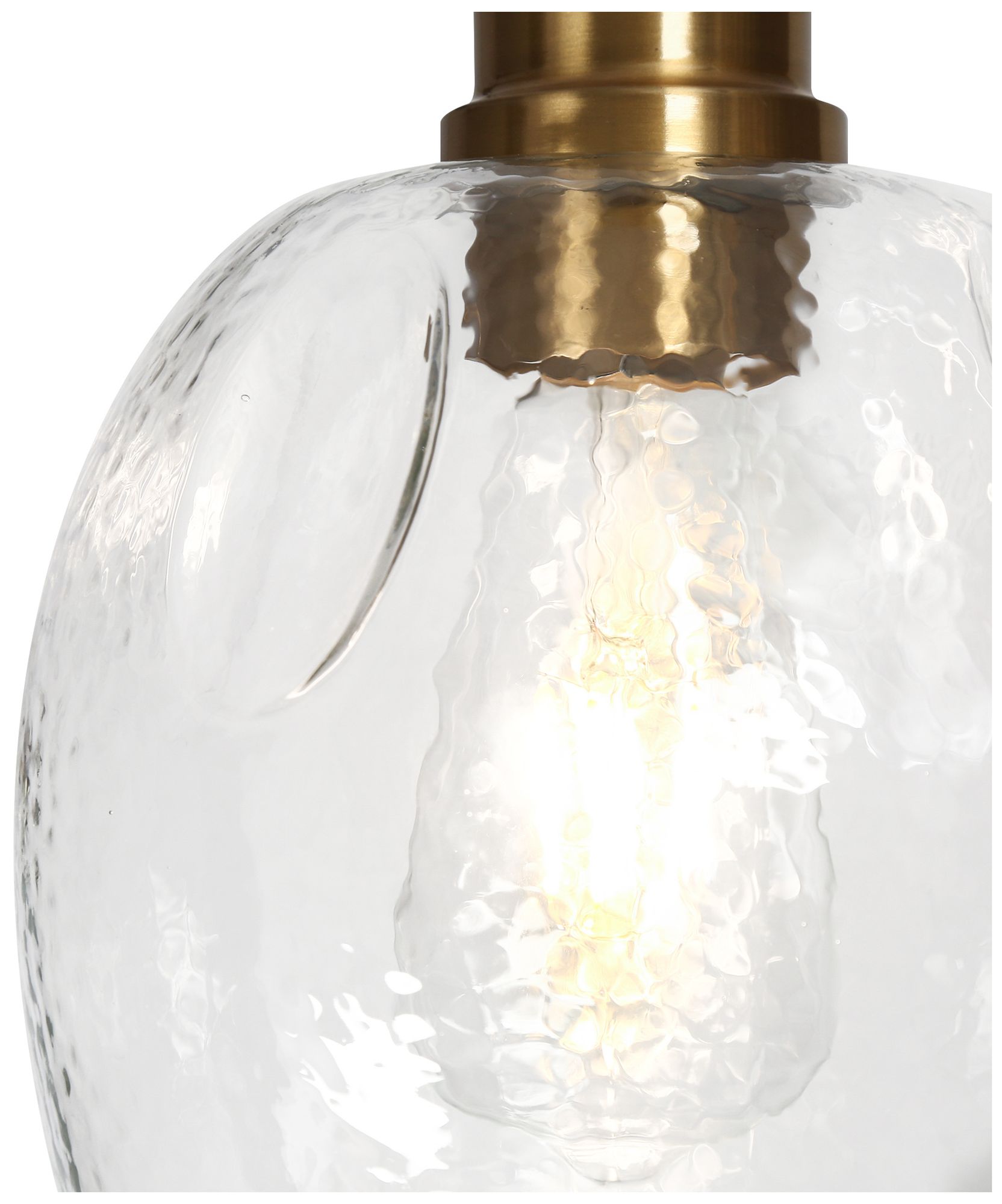Image 2 1-Light 6.7"W Bell Plated Brass Pendant Lights more views