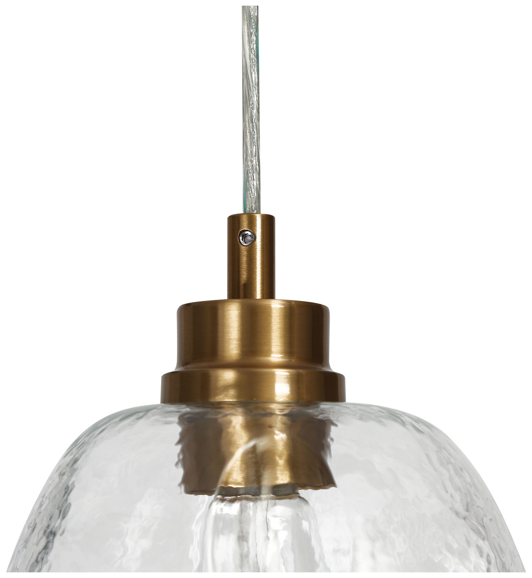 Image 4 1-Light 6.7"W Bell Plated Brass Pendant Lights more views