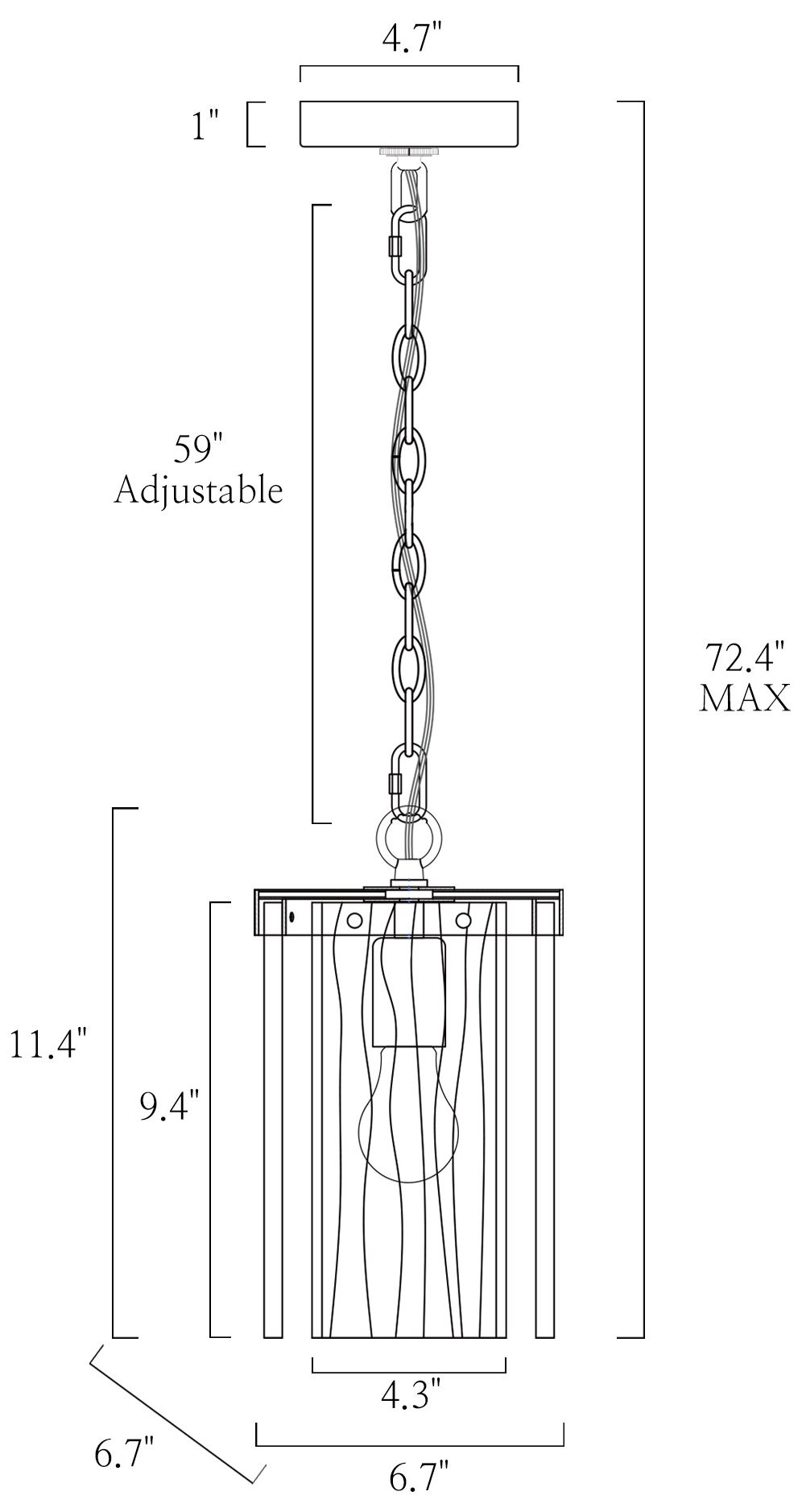 Image 5 1-Light 6.9"W Cylinder Plated Brass Pendant Lights more views