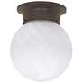 1 Light; 6 in.; Ceiling Mount; Alabaster Ball