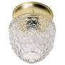1 Light - 6" - Ceiling - Clear Pineapple Glass - Polished Brass Finish