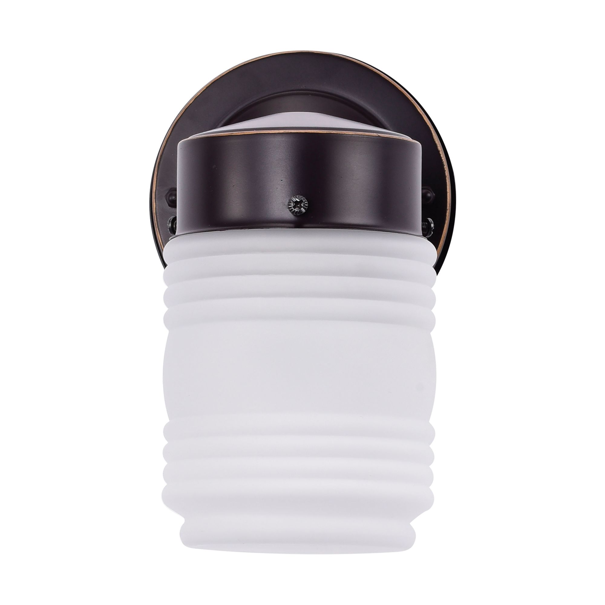 Image 3 1 Light; 6 Inch; Porch; Wall; Mason Jar; Mahogany Bronze Finish more views