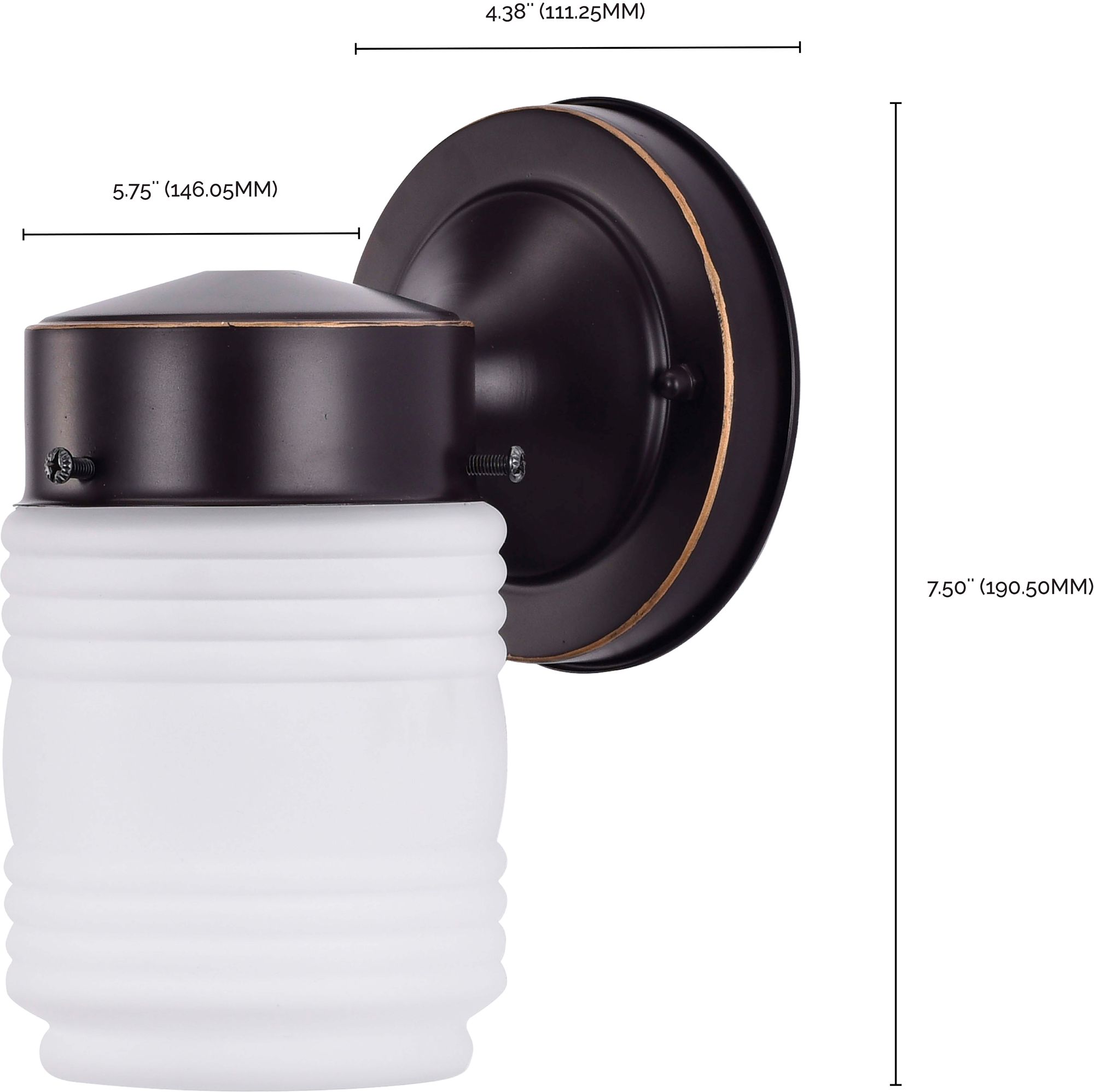 Image 7 1 Light; 6 Inch; Porch; Wall; Mason Jar; Mahogany Bronze Finish more views