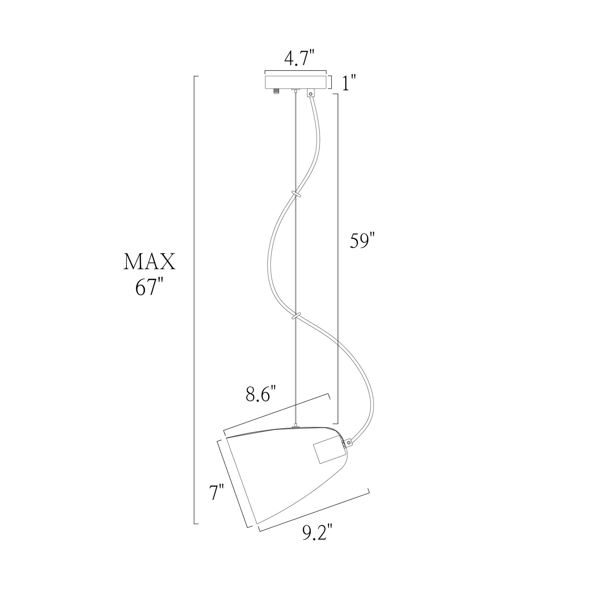 Image 5 1-Light 7.1"W Bell Flat White Pendant Light more views