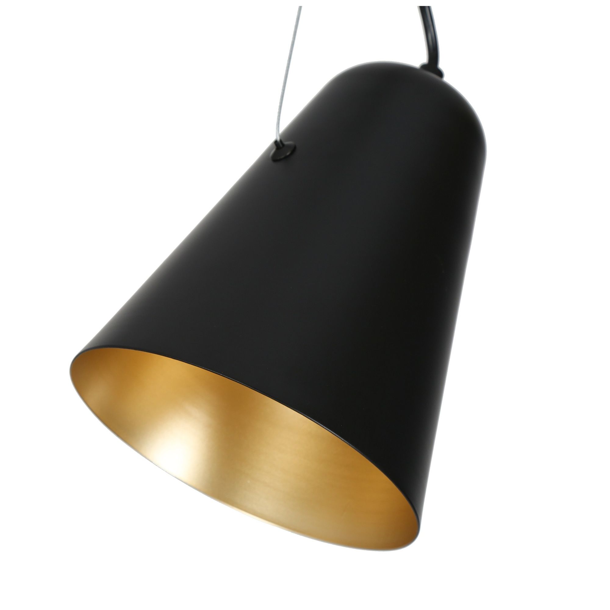 Image 4 1-Light 7.1"W Bell Matt Black Pendant Lights more views