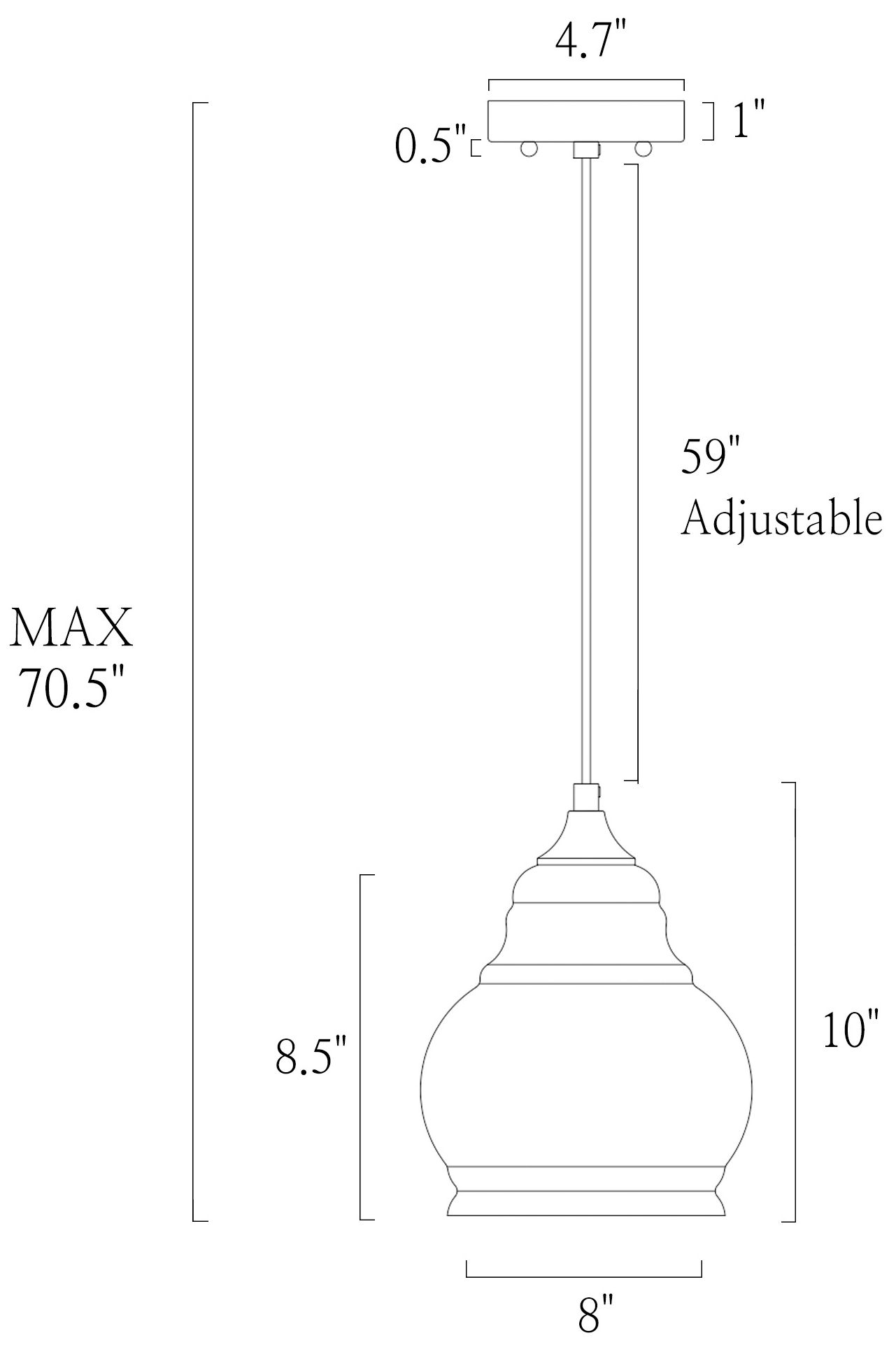 Image 6 1-Light 7.9"W Jar Plated Brass Pendant Lights more views