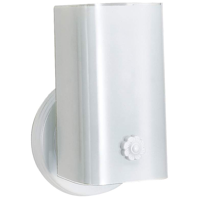 Image 1 1 Light - 7 inch - Vanity - with White  inchU inch Channel Glass - White