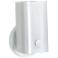 1 Light - 7" - Vanity - with White "U" Channel Glass - White
