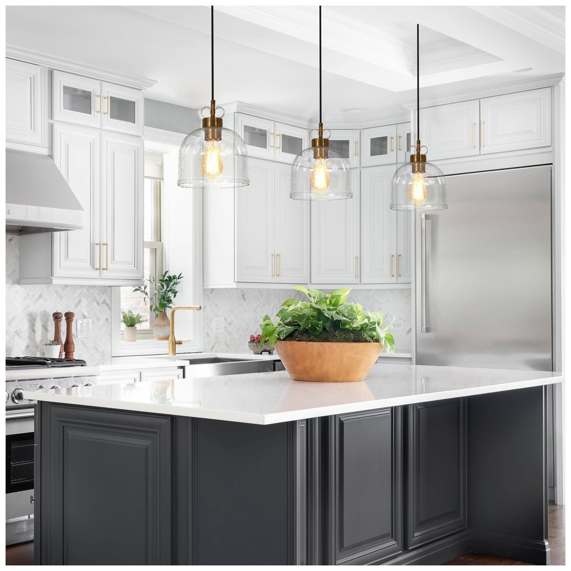 Image 7 1-Light 8.3"W Bell Brass Pendant Lights more views