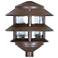 1 Light 8" Pathway Light Two Louver Small Hood - Old Bronze Finish