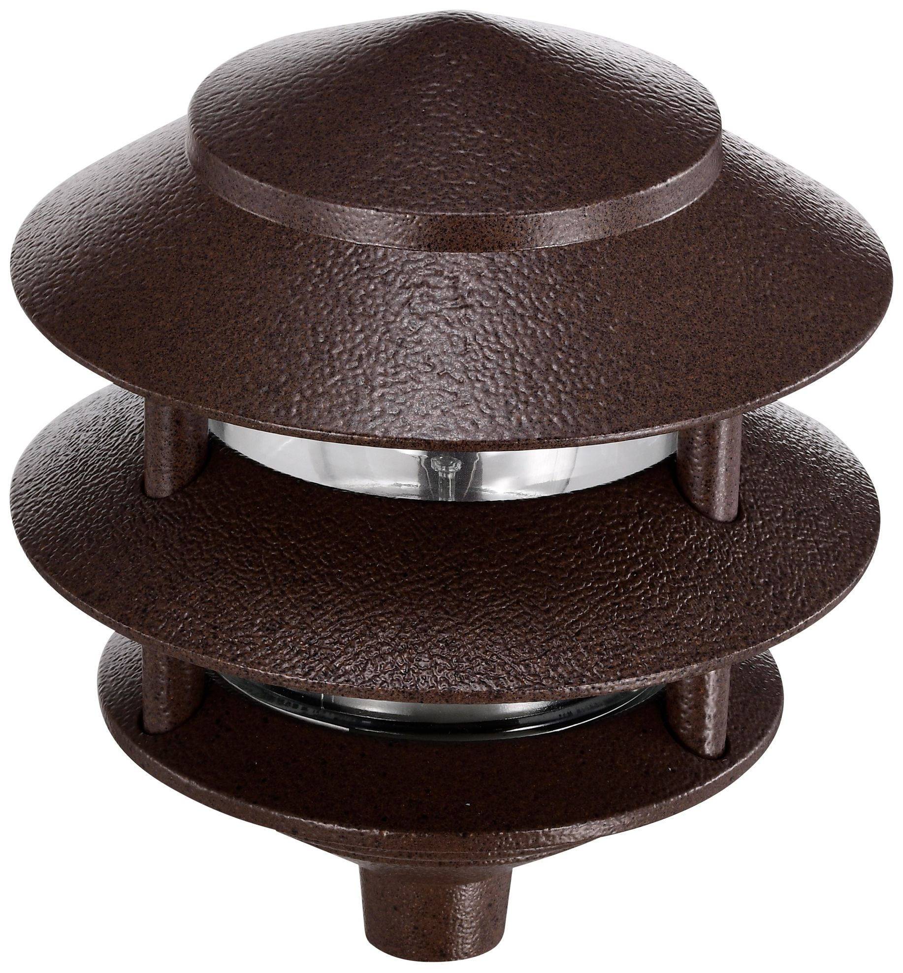 Thumbnail2 of 1 Light 8" Pathway Light Two Louver Small Hood - Old Bronze Finish more views