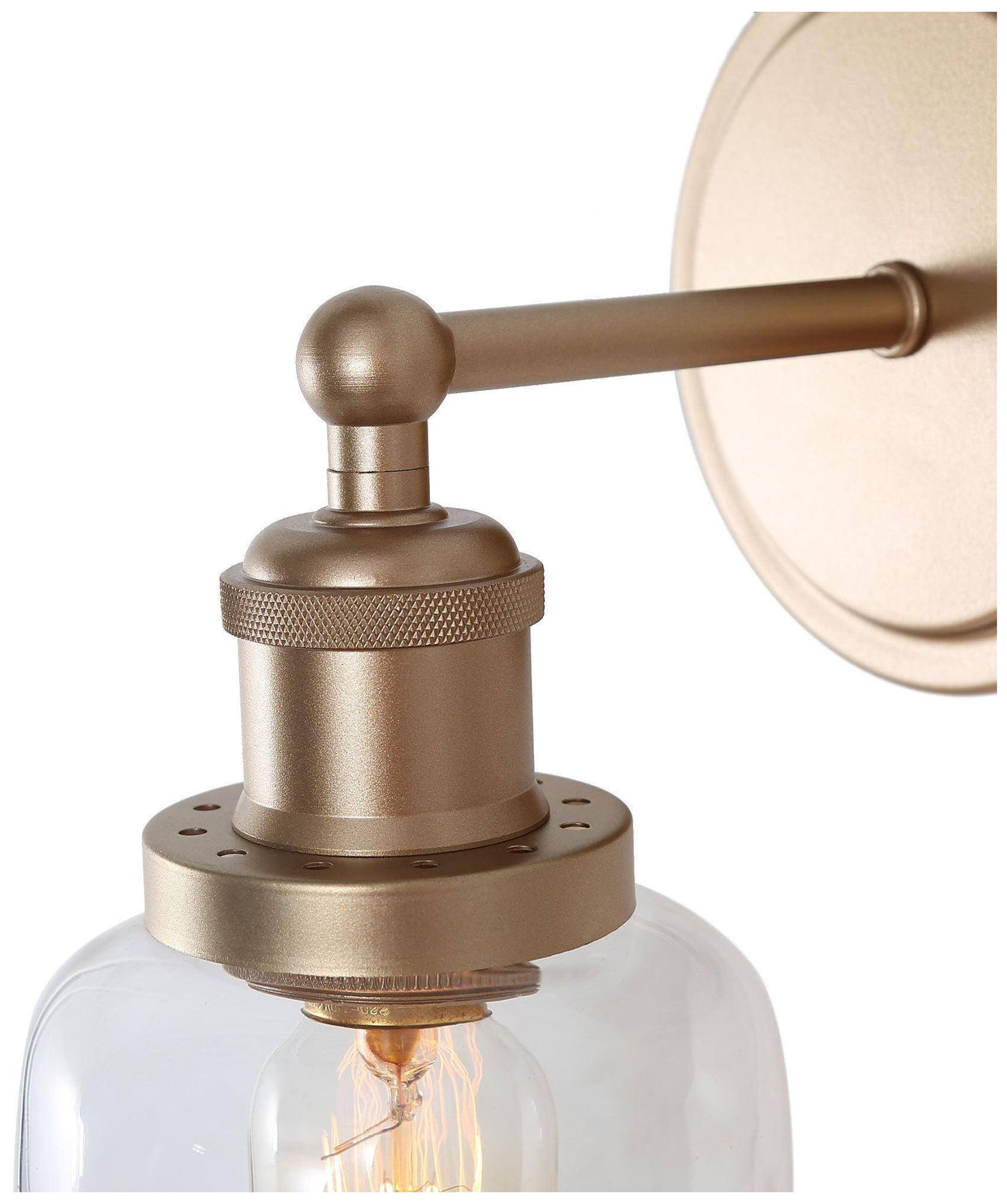 Image 3 1-Light 9.8"H Bell Dark Gold  Wall Lamp more views