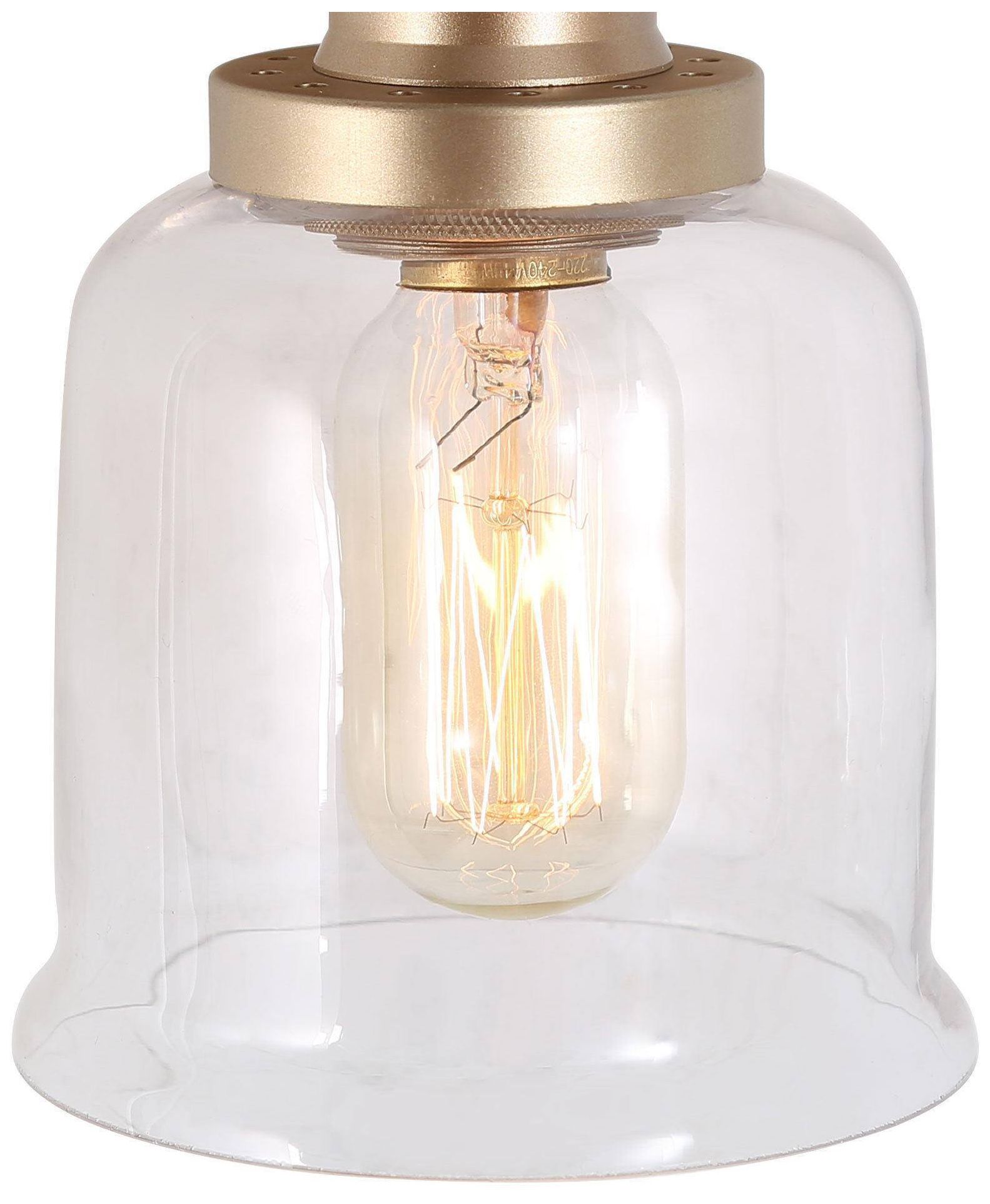 Image 4 1-Light 9.8"H Bell Dark Gold  Wall Lamp more views