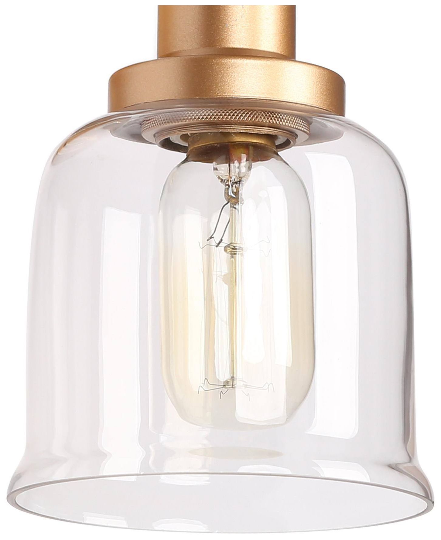 Image 3 1-Light 9.8"H Bell Flat Black and Dark Gold  Wall Lamp more views