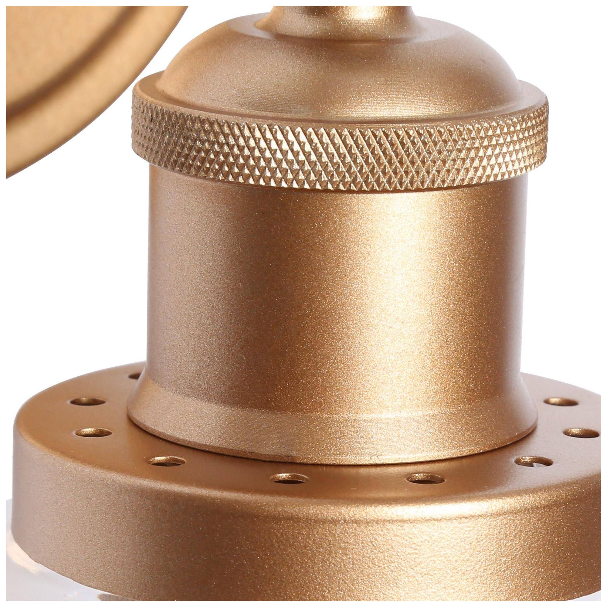 Image 4 1-Light 9.8"H Bell Flat Black and Dark Gold  Wall Lamp more views