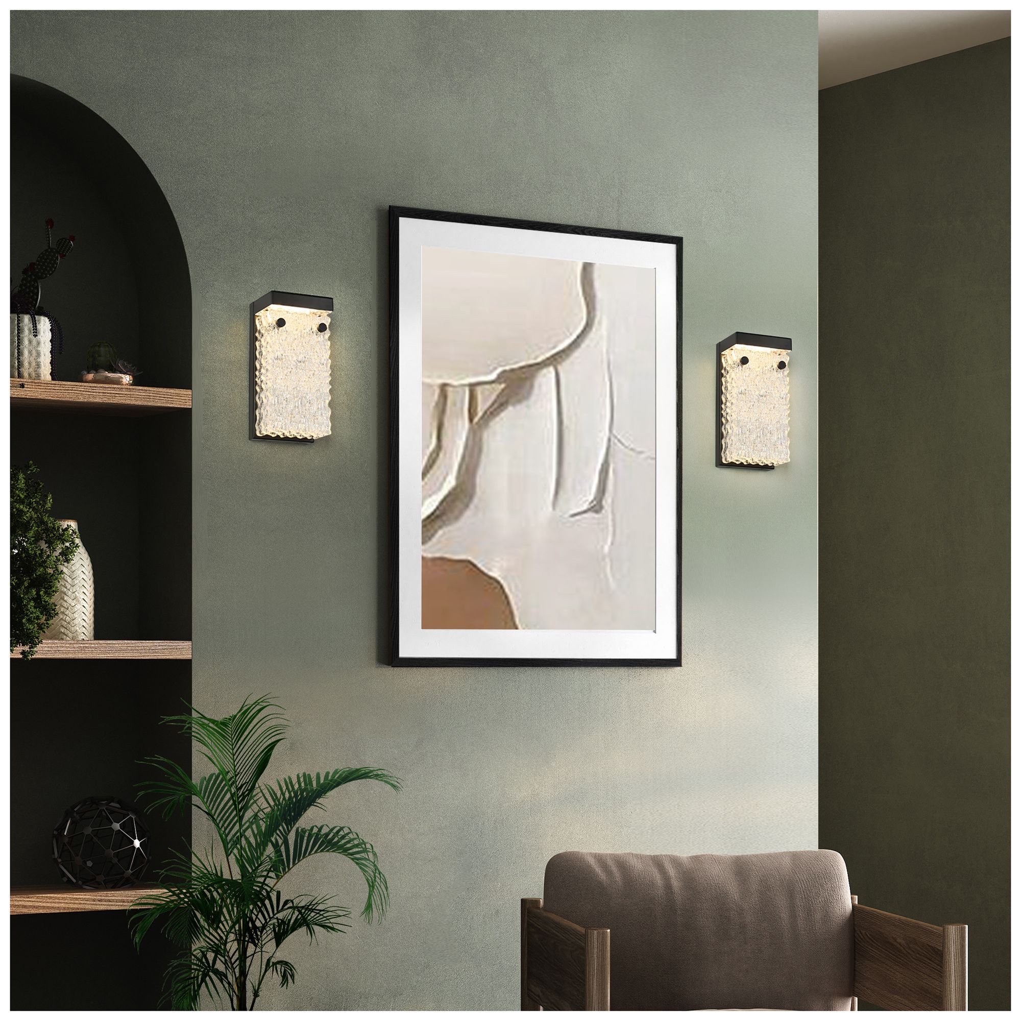 Image 7 1-Light 9.8"H Rectangle Matt Black Wall Lamp more views