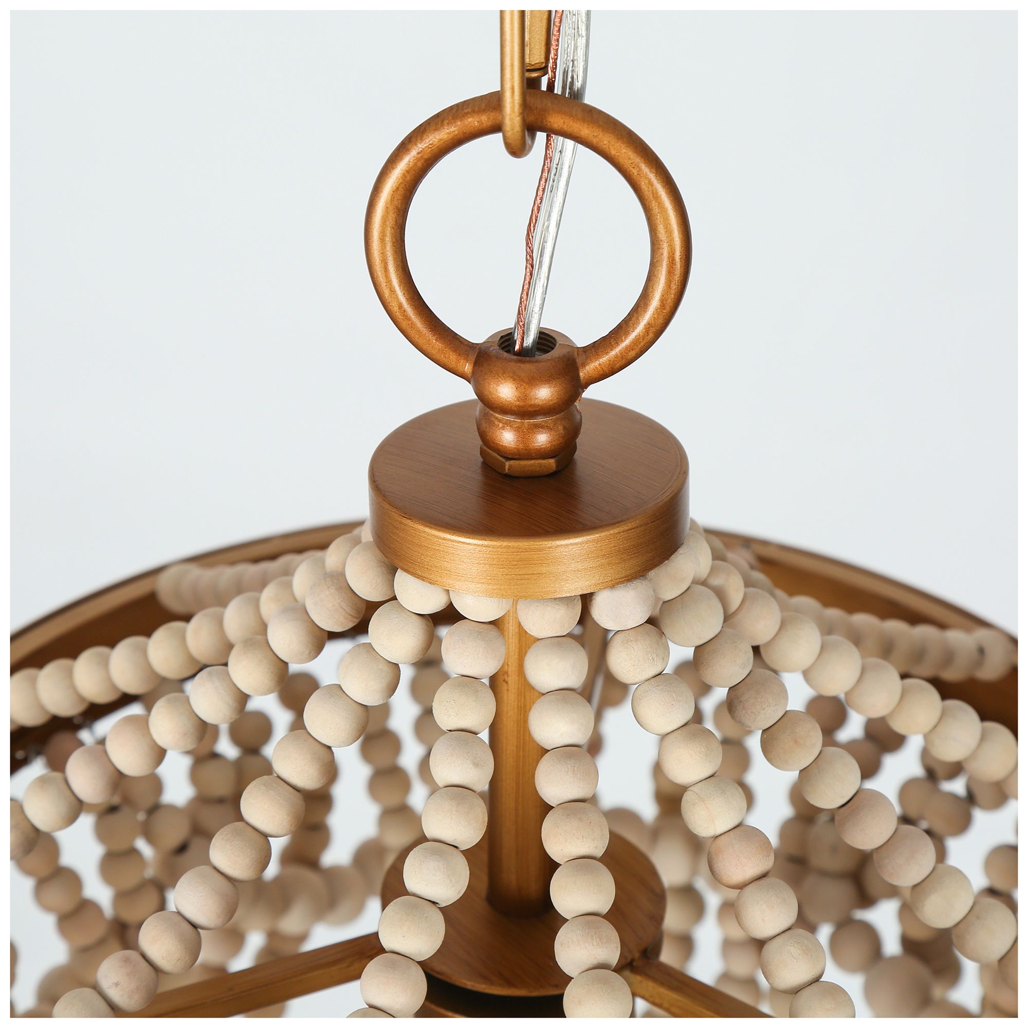 Image 2 1-Light 9.8"W Waterfall Antique Gold Pendant Light more views