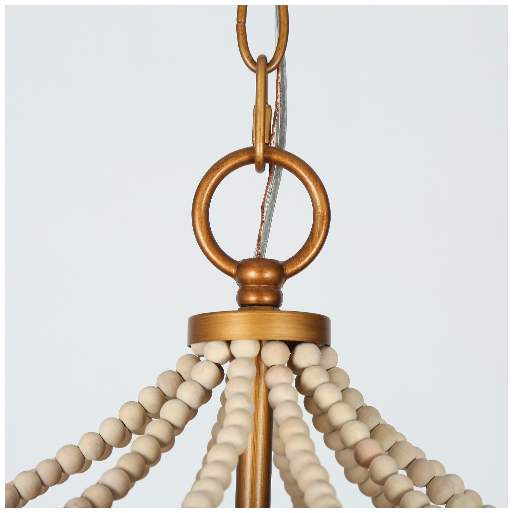 Image 4 1-Light 9.8"W Waterfall Antique Gold Pendant Light more views