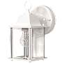 1 Light; 9 in.; Wall Lantern; Cube Lantern with Clear Beveled Glass