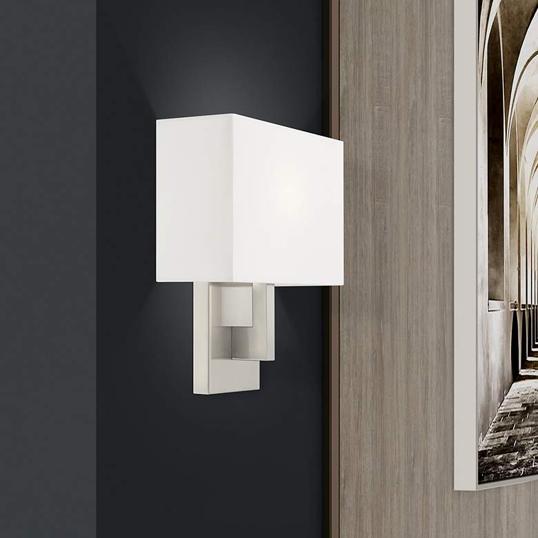 Image 1 1 Light ADA Brushed Nickel Wall Sconce