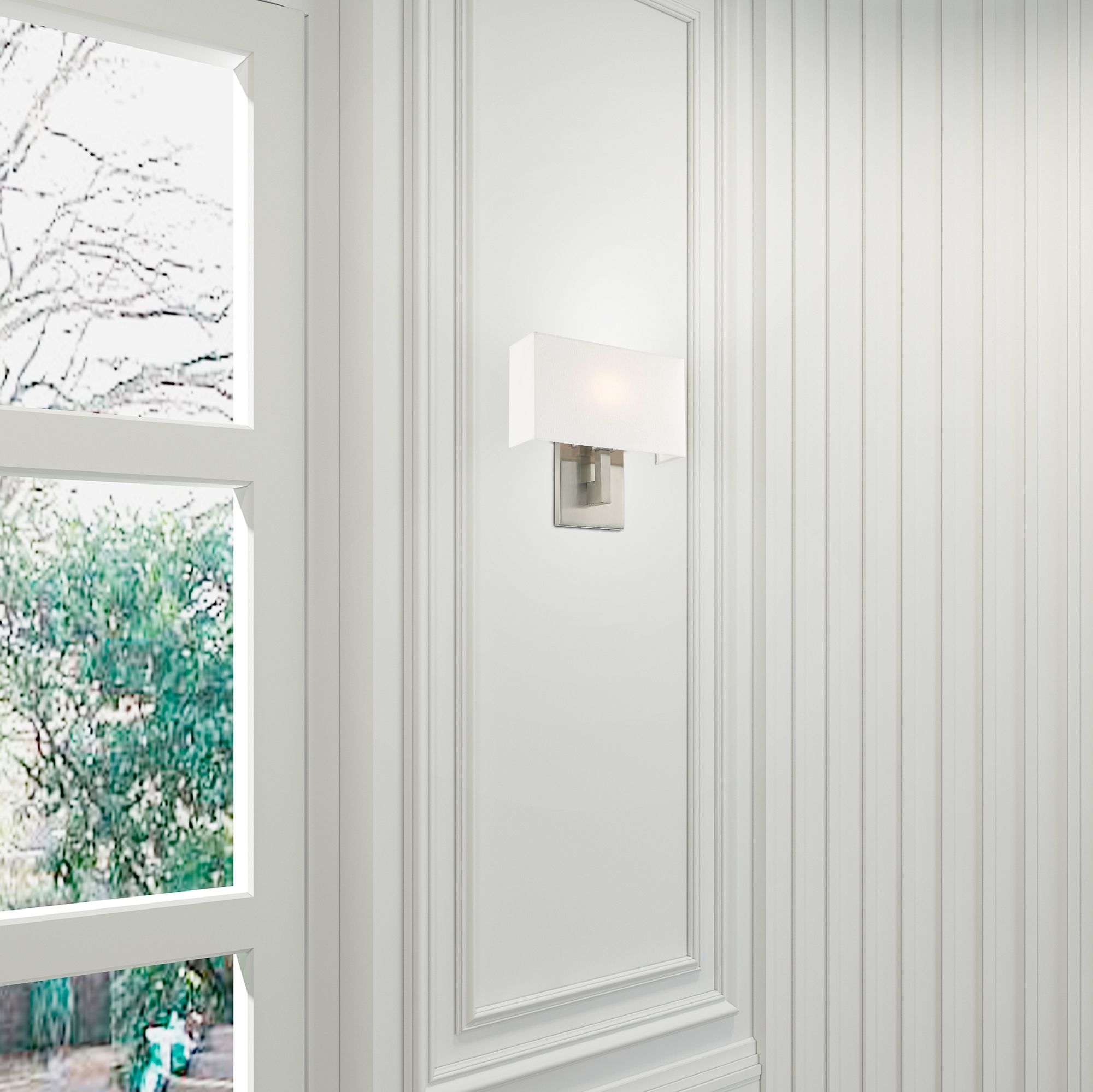 1 Light ADA Brushed Nickel Wall Sconce