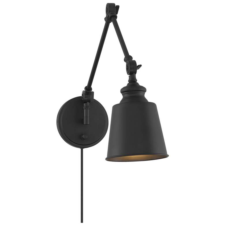 Image 1 1-Light Adjustable Wall Sconce in Matte Black (Set of 2)