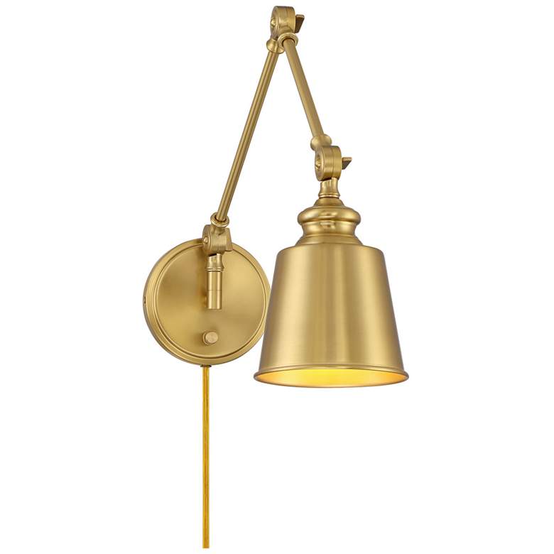 Image 1 1-Light Adjustable Wall Sconce in Natural Brass (Set of 2)