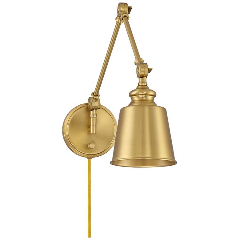 Image 2 1-Light Adjustable Wall Sconce in Natural Brass (Set of 2) more views