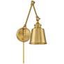2_1-Light Adjustable Wall Sconce in Natural Brass (Set of 2) more views