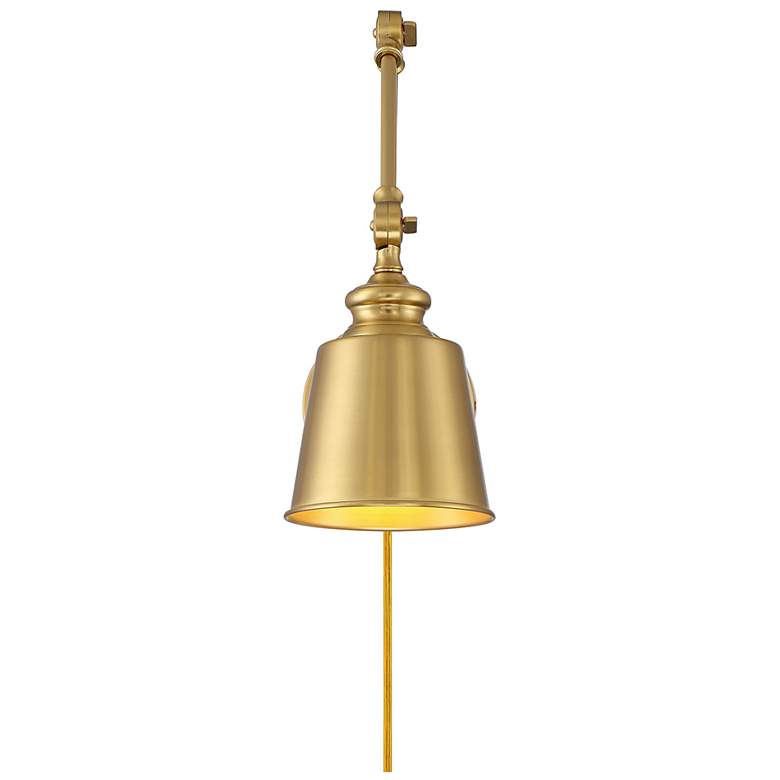 Image 3 1-Light Adjustable Wall Sconce in Natural Brass (Set of 2) more views