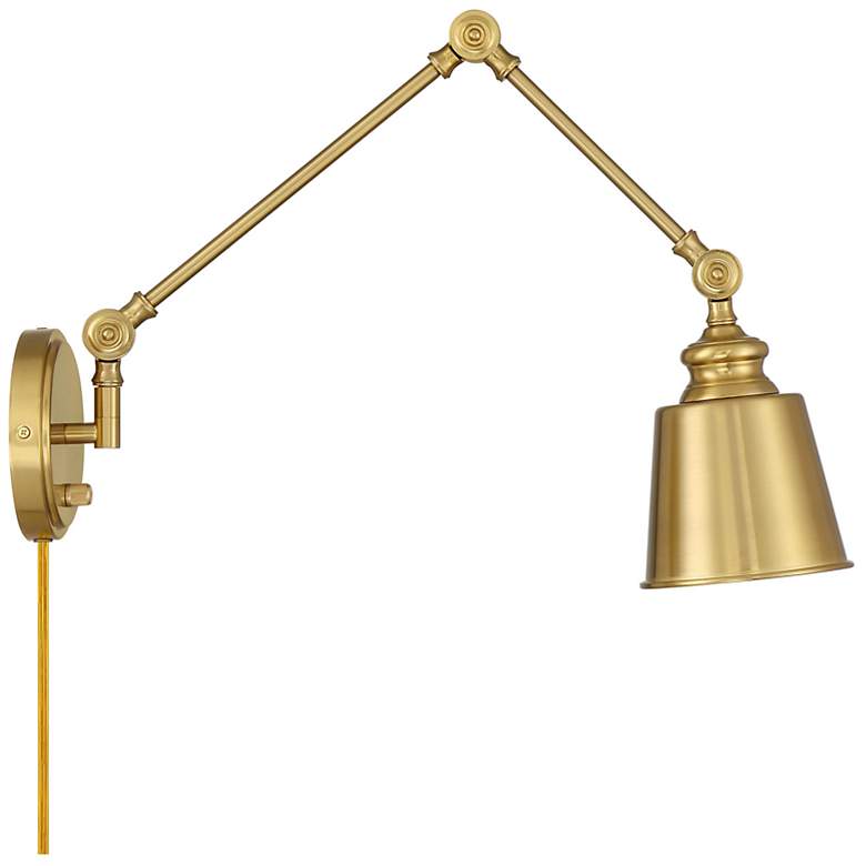 Image 5 1-Light Adjustable Wall Sconce in Natural Brass (Set of 2) more views