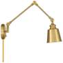 5_1-Light Adjustable Wall Sconce in Natural Brass (Set of 2) more views