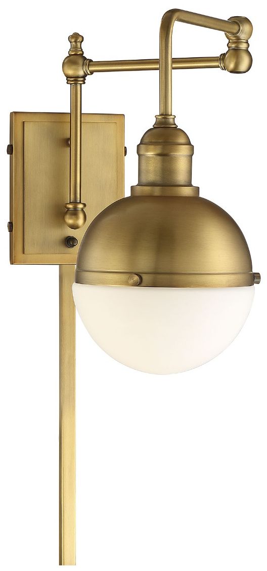 Thumbnail3 of 1-Light Adjustable Wall Sconce in Natural Brass more views