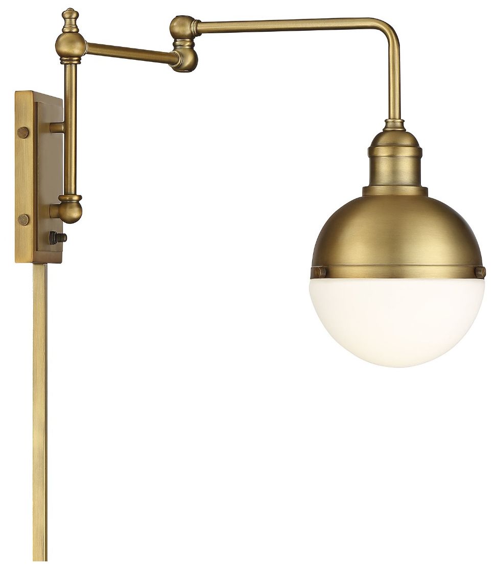 Thumbnail4 of 1-Light Adjustable Wall Sconce in Natural Brass more views