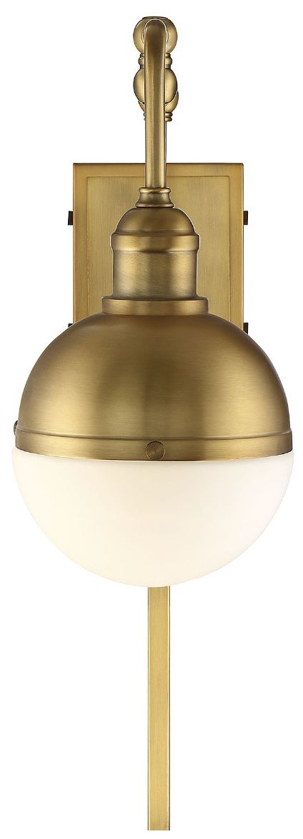 1-Light Adjustable Wall Sconce in Natural Brass