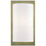2_1 Light Antique Brass ADA Sconce with Hand Crafted Off-White Fabric Shade