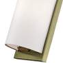 6_1 Light Antique Brass ADA Sconce with Hand Crafted Off-White Fabric Shade more views