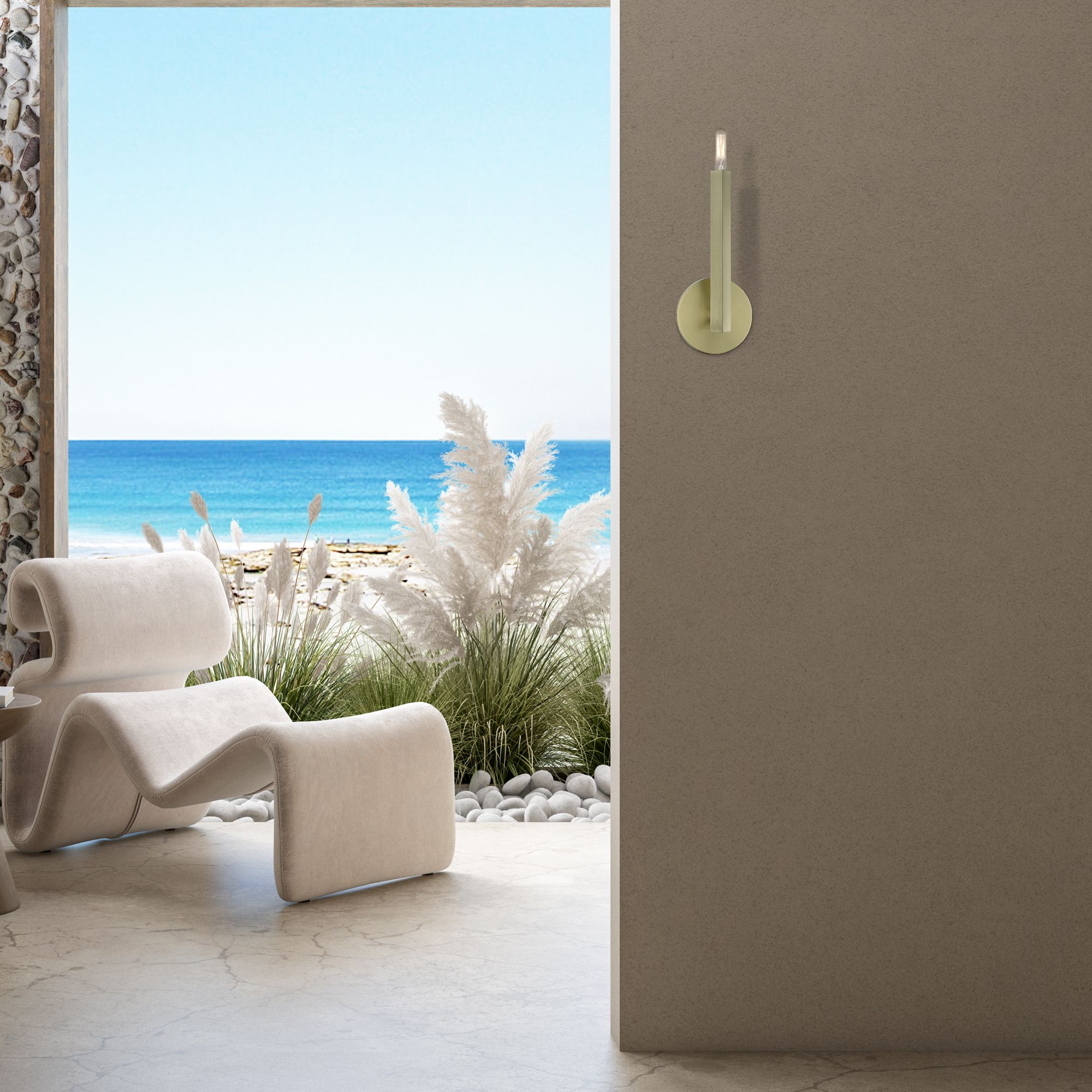 1 Light Antique Brass ADA Sconce