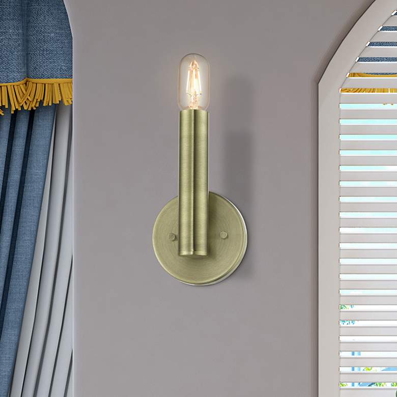 Image 1 1 Light Antique Brass ADA Sconce
