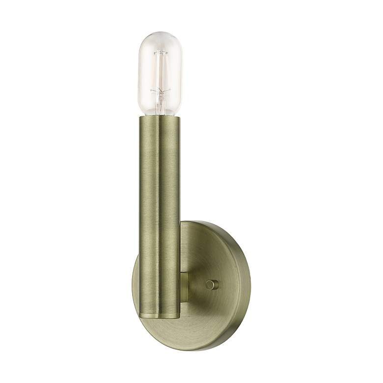 Image 3 1 Light Antique Brass ADA Sconce more views
