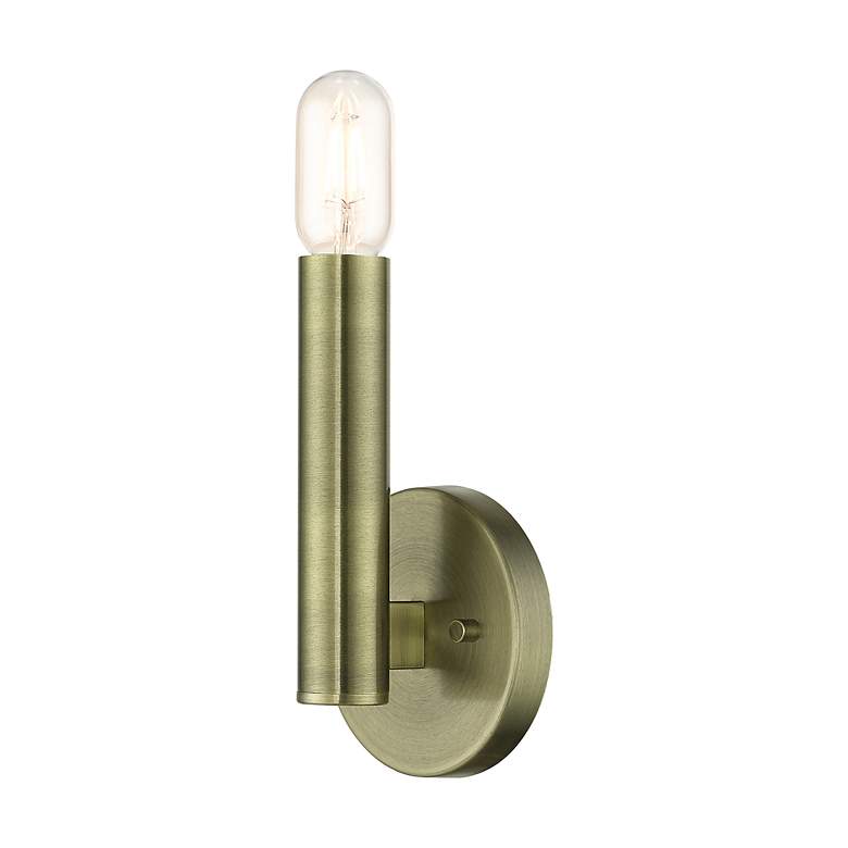 Image 4 1 Light Antique Brass ADA Sconce more views