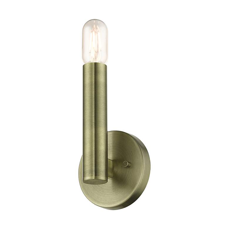 Image 5 1 Light Antique Brass ADA Sconce more views